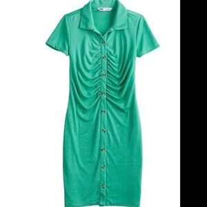 SO Slinky Bodycon Polo Dress Green Size XS New with Tags